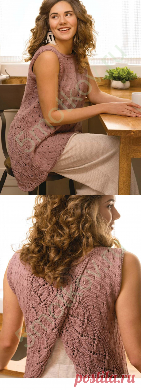 Удлинённый А-образный топ LILAC LACE. Спицами. / Блог экспертов интернет-магазина пряжи 5motkov.ru