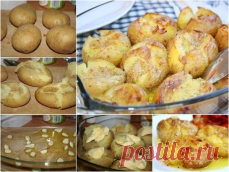 Картофель запеченный "По-Португальски" 
Этот картофель очень вкусный и ароматный 
подходит в качестве гарнира к любому мясу и рыбе 
у меня он уже фигурировал в рецепте осьминога,но там он запекался вместе с ним-рецепт такой 
решила выложить отдельным рецептом,т.к это и есть отдельное блюдо,безумно вкусное 
в ресторанах этот картофель подают к осьминогу,рыбе,каракатицам,мясу 
нам понадобится: 
картофель 
чеснок 
розмарин 
оливковое масло или сливочное масло 
крупная соль 
этот рецепт предполаг