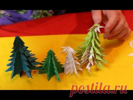 Новогодняя елочка в офис из бумаги  своими  руками  2015