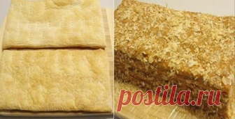 Тортик из слоенного теста с безумно вкусным кремом: часто готовлю для маленькой дочурки!