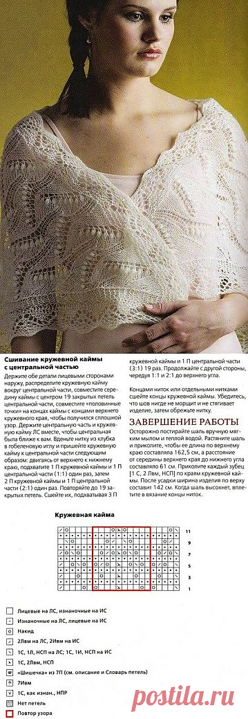 Шаль спицами / Вязание для женщин спицами. Схемы / PassionForum - мастер-классы по рукоделию