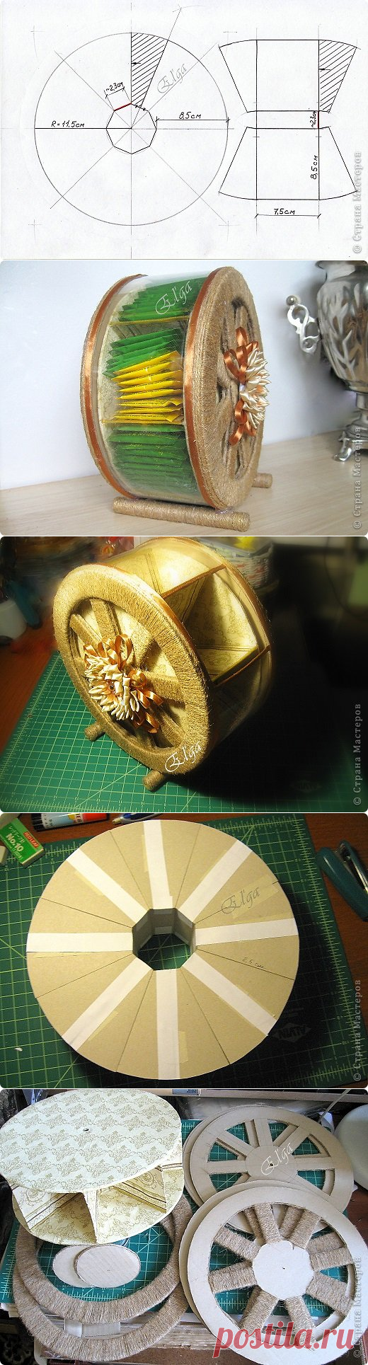 Колесо для чайных пакетиков — Сделай сам, идеи для творчества - DIY Ideas
