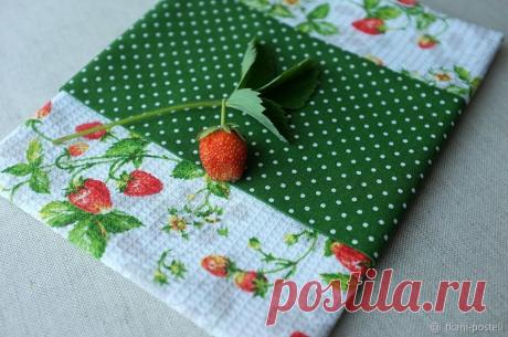 Декорируем кухонное полотенце с помощью широкой окантовки – Ярмарка Мастеров