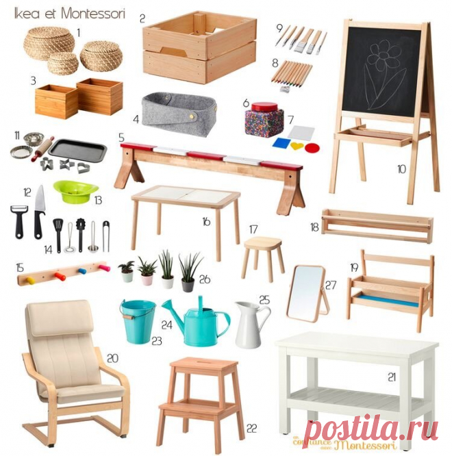 Детская Монтессори с использованием мебели Икеа (самое необходимое для детей в комнате) | Анастасия Ефимова | Яндекс Дзен