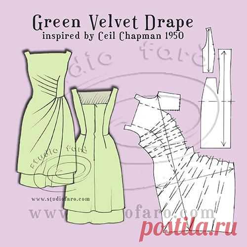 Pattern Puzzle - Green Velvet Drape
