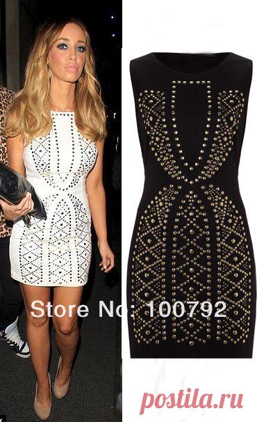Весна Новый 2014 Bodycon бинты Мода Sexy шипованных Панель Mini вечера партии Стиль знаменитости платье, принадлежащий категории Одежда и аксессуары и относящийся к летнее платье на сайте AliExpress.com