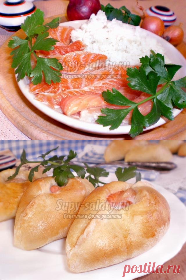 Расстегаи с семгой и рисом по-московски. Рецепт с пошаговыми фото