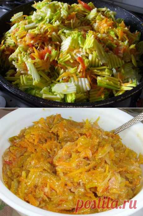 Тушеные кабачки с овощами, быстрая закуска на каждый день | Рецепты моей мамы