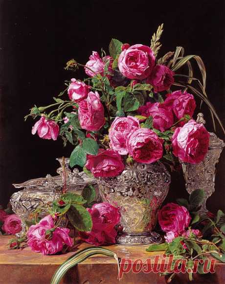 Rosen. (1843). Фердинанд Георг Вальдмюллер. Описание картины, скачать репродукцию.