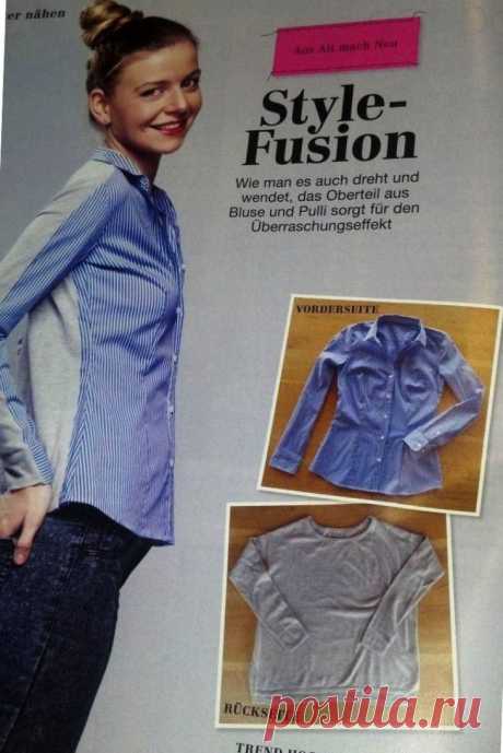 Идея как соединить рубашку и свитшот / Рубашки /