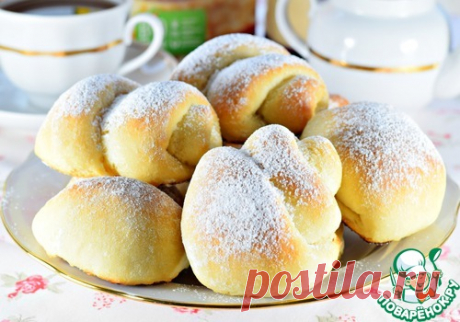 Постные сахарные булочки - кулинарный рецепт