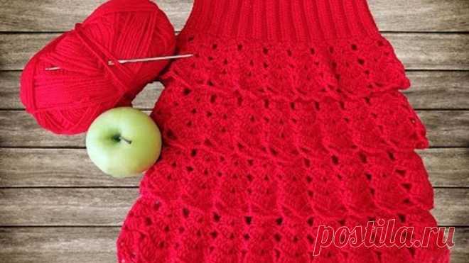 Ажурная юбочка, вязание крючком для начинающих, Crochet.
