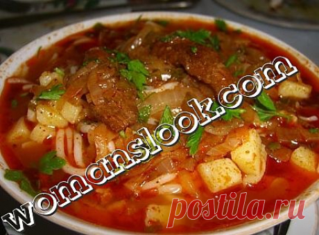 Лагман узбекский суп. Кулинарный рецепт. Первые блюда. Узбекская кухня.