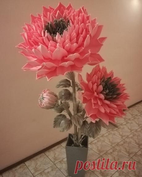 Ирина, добрый вечер! Наконец сделала по вашему МК георгин. По моему ничего.))