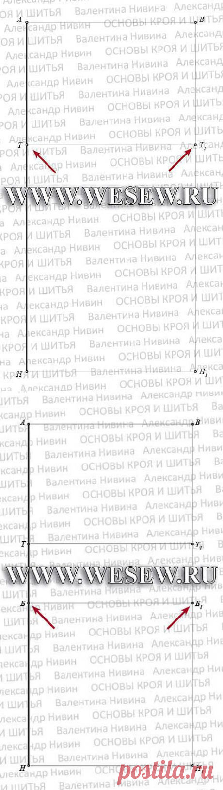 Выкройка основы платья. Ч.1. Платье. Пошаговое построение.
Основы кроя и шитья