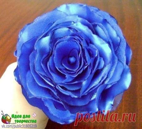 Роза из органзы