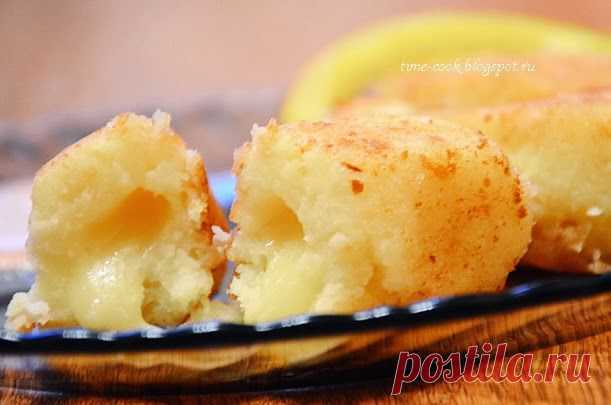 Картофельные котлетки с сыром и жареным луком