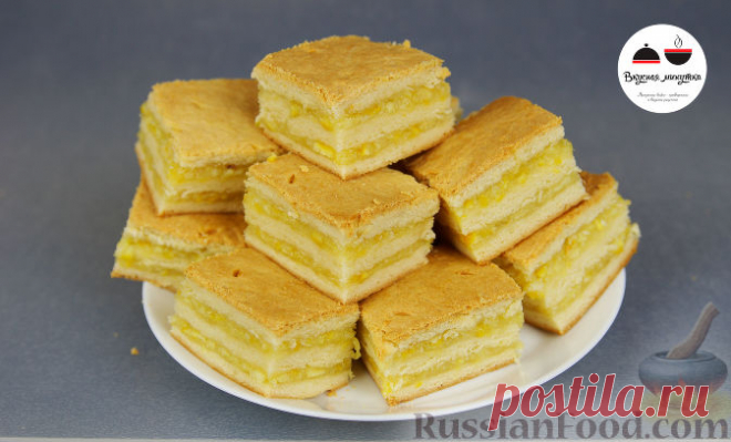 Рецепт: Пирожные с лимонно-апельсиновой начинкой на RussianFood.com
