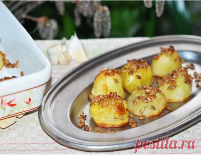 Картофель, запечeнный с семечками 