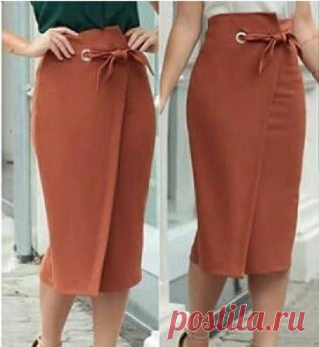 Выкройка юбки карандаш с запахом