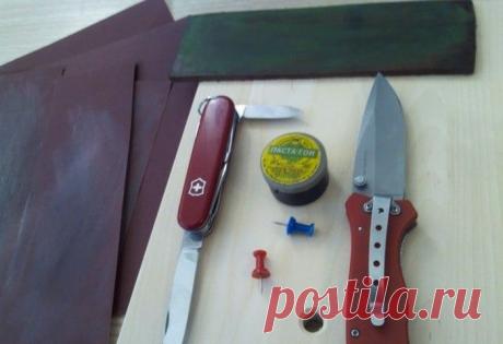 Заточка ножа до состояния бритвы. МК