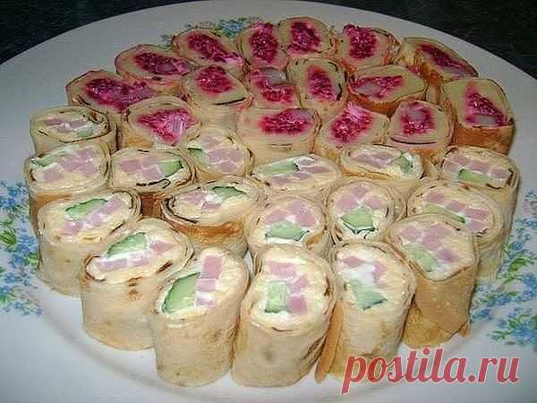 Роллы из блинов с сыром - вкусно без комментариев! Рецепт под фото. Ставьте 