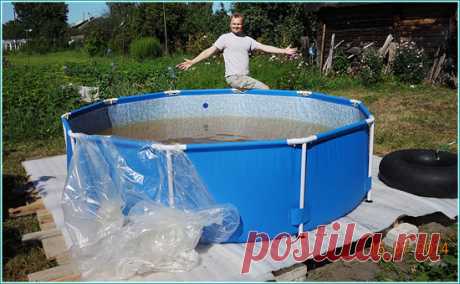Бассейн для дачи с системой очистки воды своими руками