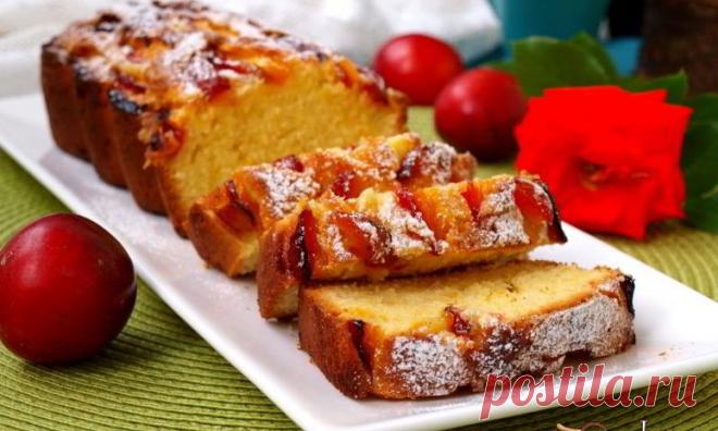Блюдо Улёт! Кекс Со Сливами На Сметане Пошаговый Рецепт с Фото