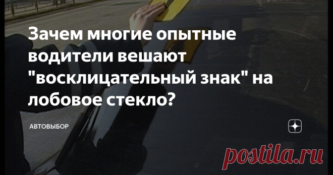 Зачем многие опытные водители вешают 