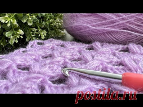 🌸🌿 Уверена, ВАМ понравится этот УЗОР КРЮЧКОМ 😉Вязание крючком для начинающих. - YouTube