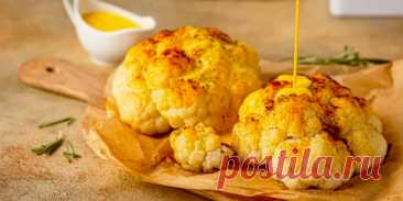 ЗАПЕЧЁННАЯ ЦВЕТНАЯ КАПУСТА С СЫРНЫМ СОУСОМ