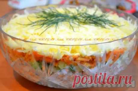 Салат с копчёной курицей, корейской морковью и огурцом - Наш уютный дом - Медиаплатформа МирТесен