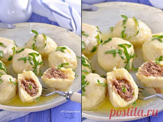 КАРТОФЕЛЬНО-СЫРНЫЕ НЬОККИ, ФАРШИРОВАННЫЕ МЯСОМ  

Необыкновенно вкусно! Ньокки бывают и такие - с начинкой. За счет мясной начинки получается самодостаточное сытное блюдо, ну а про картофельное пюре с сыром и рассказывать не нужно, как это вкусно!…
