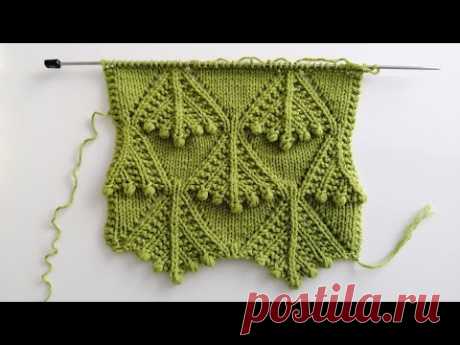 Tomurcuklu Yapraklar Örgü Modeli #knitting stitches pattern #crochet#yarn #SÜVETER TİRİKO