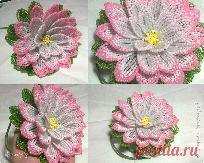 МК лотос, плетение из бисера | Страна Мастеров
