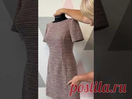 Маленькое НЕ черное платье из трикотажа. Моделирование и раскрой красивого элегантного платья