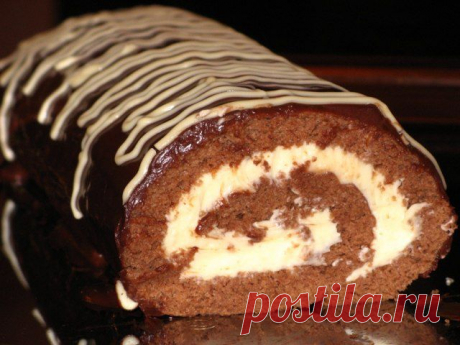 Рулет с кремом из белого шоколада | Рецепты — просто и со вкусом