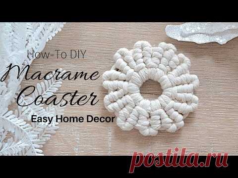 🏵️ How to DIY Macrame Flower Coaster Simple & Easy Tutorial