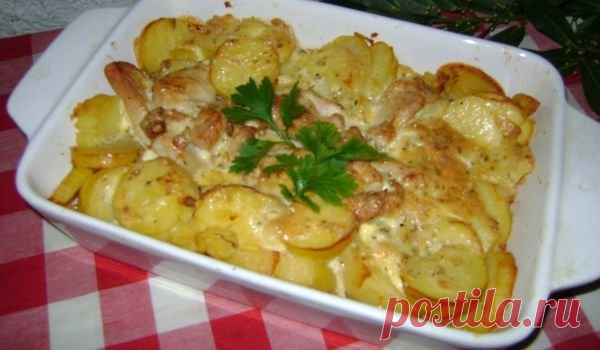 Куриное филе с картошкой и майонезом - Рецепт | BonApeti.ru