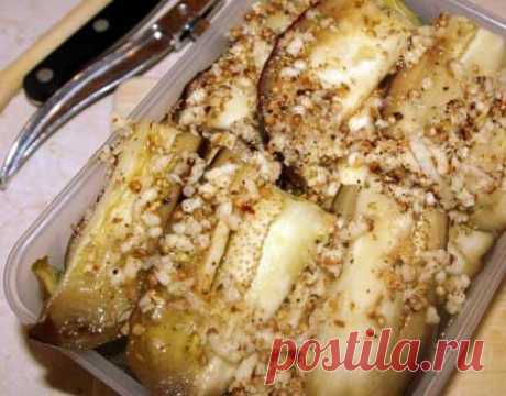 Баклажаны маринованные с чесноком