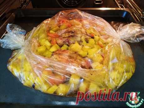 Картофель с курицей в рукаве Кулинарный рецепт