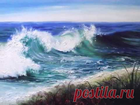 Морской пейзаж (мастер-класс. Художник Элина Торос)