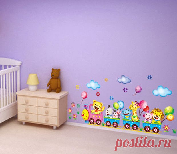 Съемные настенные DIY мультяшные наклейк...