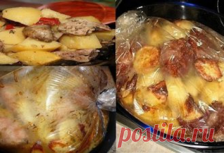 Просто возьмите рукав для запекания, картошку и мясо — и получите восхитительно вкусное блюдо Буквально на днях приготовила мясо с картошкой в рукаве — это так вкусно! Просто фантастика, а главное с посудой не возись, кастрюли потом не мой и картошечка получается словно из печи. Я один раз делала