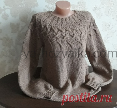 Джемпер от Светланы Заец. Связать джемпер с круглой кокеткой
