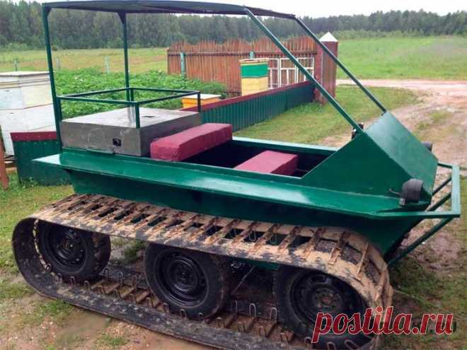 Самоделка гусеничный вездеход болотоход для для грибника рыболова Вездеход на гусеничном ходу, построенный своими руками для поездок по грибы и на рыбалку: фото, описание, а также видео