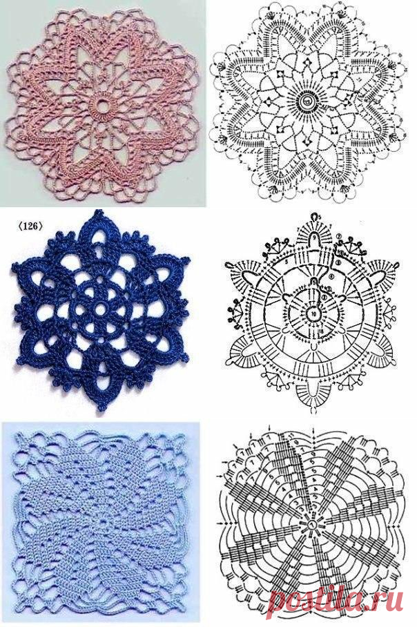 Большая подборка красивых мотивов крючком — DIYIdeas