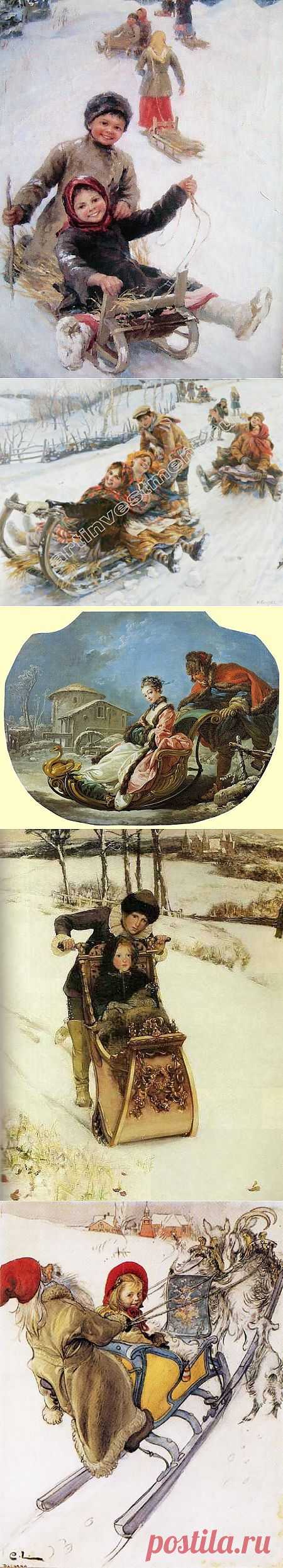 Игры в живописи... 45. Сани... 4..