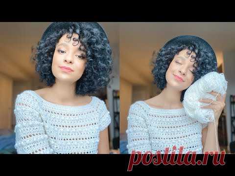Sweater de bolinha em crochê