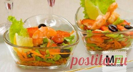Салат из креветок с клубникой (2) - кулинарный рецепт. Миллион Меню